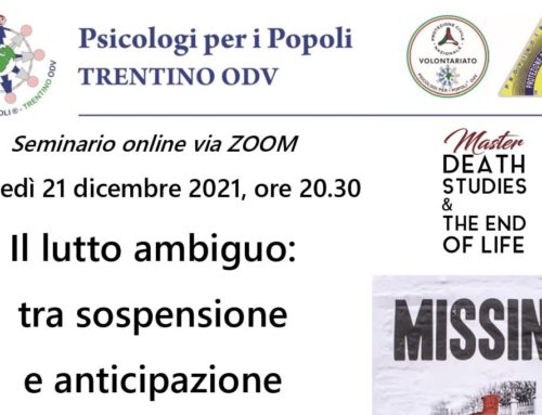 Il lutto per le persone scomparse. Seminario online